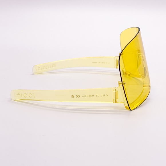NEW GUCCI GG1631S 009 YELLOW SHIELD UNISEX SUNGLASSES GUCCI WOMEN EYEWEAR - Picture 8 of 11